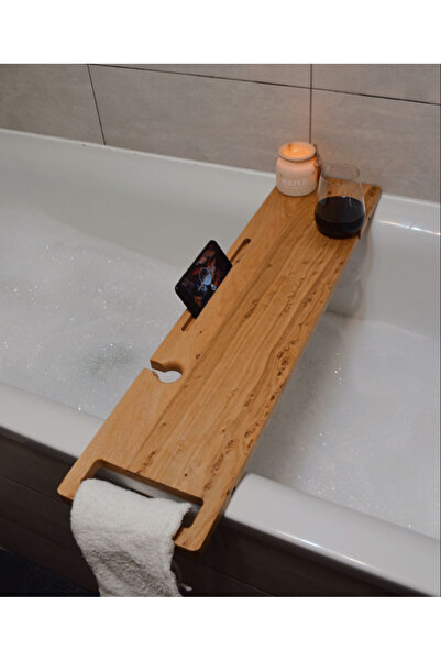 UluBey CnC Jakuzi sunum tahtası telefon tutucu çam mumluk bardaklık