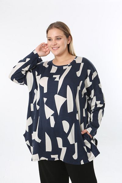 XL Modam Women's Digital Print Plus Size Tunic
