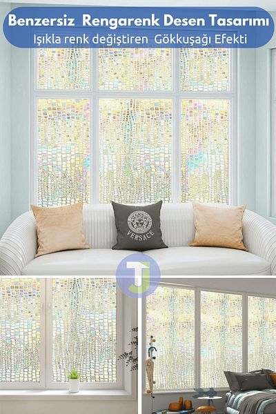 Technojet Static Frosted Patterned Glass Covering Film Shower Cabin Office Balcony Decoration Foil 60Cmx100Cm