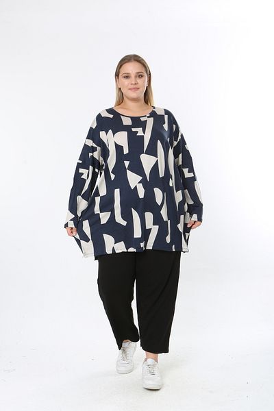 XL Modam Women's Digital Print Plus Size Tunic