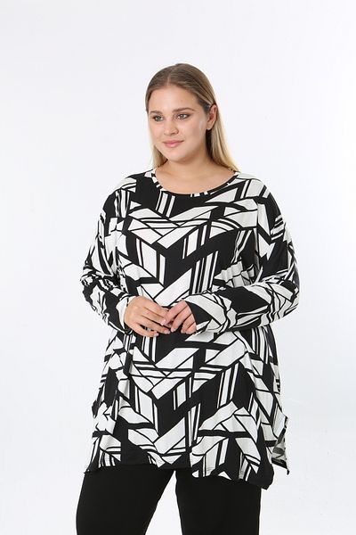 XL Modam Women's Digital Print Plus Size Tunic