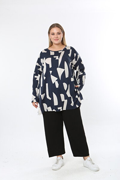 XL Modam Women's Digital Print Plus Size Tunic