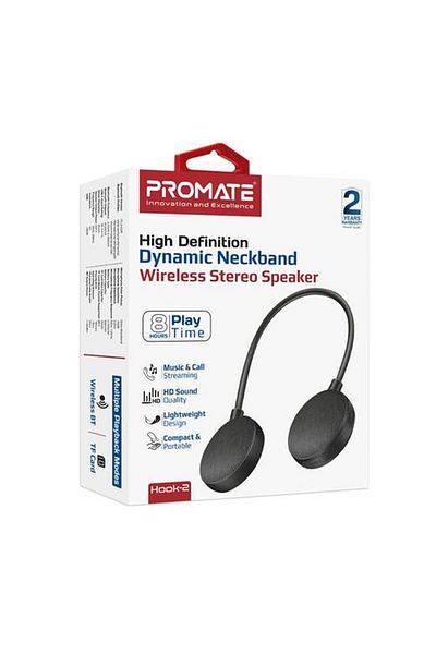 Promate مكبر الصوت اللاسلكي الستيريو المبتكر، الذي يأتي مع شريط رقبة ديناميكي لراحة تامة وصوت رائع دائماً