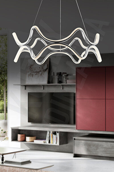 KUZEY AYDINLATMA YAĞMUR LEDLİ SADE 3 lü RENK LEDLİ KUMANDALI AVİZE