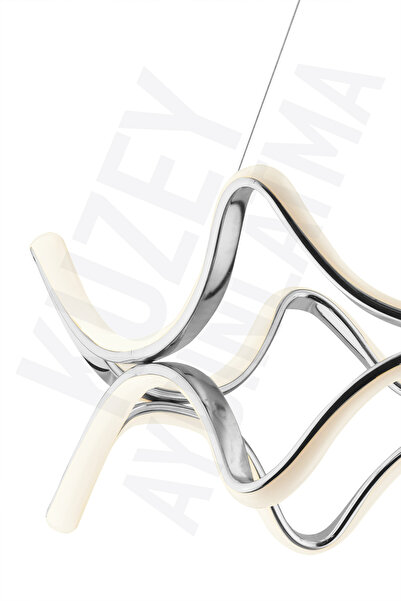 KUZEY AYDINLATMA YAĞMUR LEDLİ SADE 3 lü RENK LEDLİ KUMANDALI AVİZE