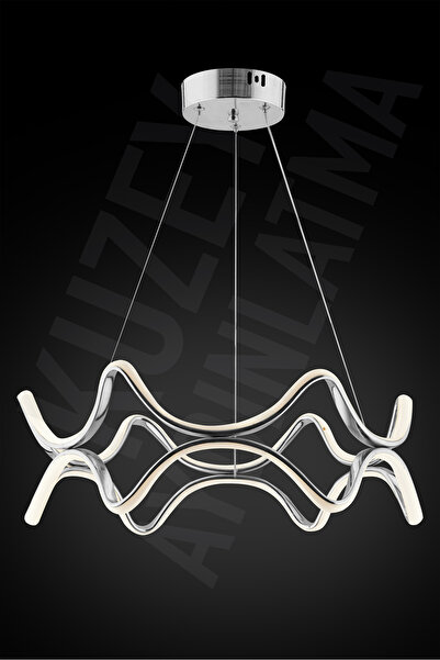 KUZEY AYDINLATMA YAĞMUR LEDLİ SADE 3 lü RENK LEDLİ KUMANDALI AVİZE