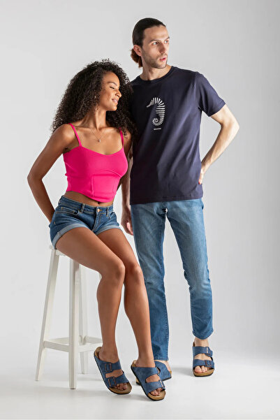 Roy Jones Papuci unisex cu talpă ortopedică, model confortabil, cu cataramă cu bandă dublă, papuci de zi cu zi, confortabili, pentru interior