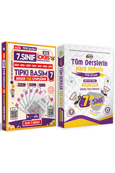 Karakutu Yayınları 7.Sınıf İOKBS PAKET 7li Tıpkı Basım/Tüm Dersler Tek Kitap ...
