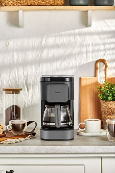 Karaca Just Coffee Aroma - 2 in 1 Filter Coffee Maker, Space Gray