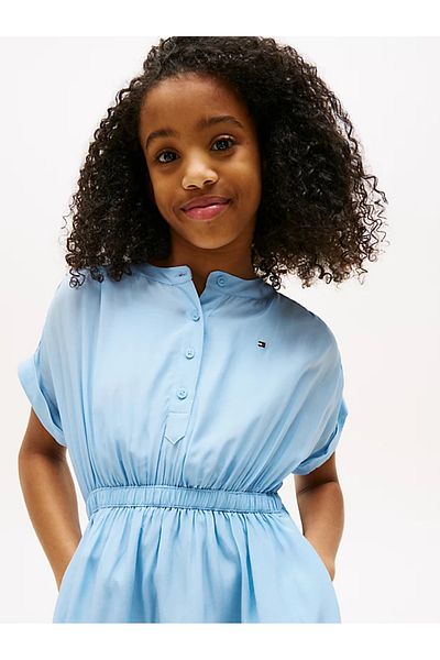 Tommy Hilfiger ROCHIE EVAZATĂ CU JUMĂTATE DE NASTURI SS