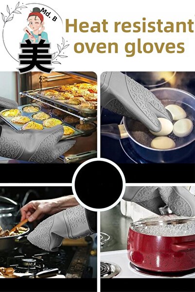 Modo Di Bellezza 1 Piece Fireproof and Heat Resistant Multi-Purpose Oven Gloves