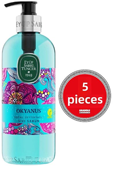 Eyüp Sabri Tuncer صابون سائل بزيت الزيتون الطبيعي المحيط 500 مل 5 قطع
