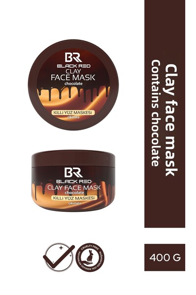 Black Red قناع الطين الأسود والأحمر 400 جرام - قناع الوجه بالطين مع محتوى الش...