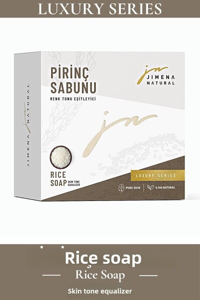 Jimena Natural Rice Soap 150 Gr, Natural, Skin Lightening, Whitening, Color Tone Equalization