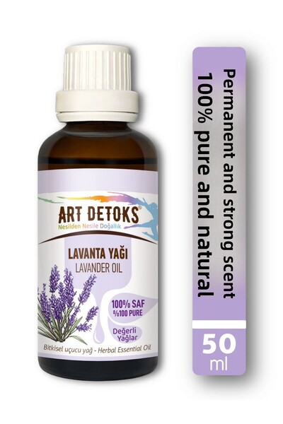 Art Detoks زيت اللافندر 50 مل - نقي وطبيعي 100%