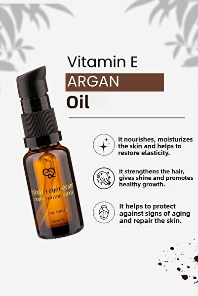 EvyLaure Pure Argan Oil | 100% Natural Cold Pressed, Nourishing and Moisturizing for Skin-Hair-Nails | 20 ml