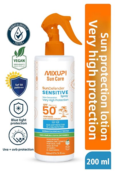 Mixup لوشن للحماية من الشمس بعامل حماية من الشمس 50+ - 200 مل مع الزنك وزيت ا...