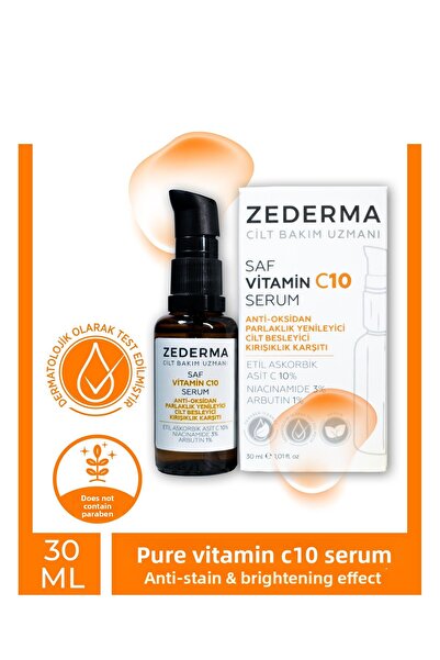ZEDERMA مصل فيتامين C10 النقي وتجديد البشرة ومغذي البشرة ومضاد للتجاعيد ومضاد...