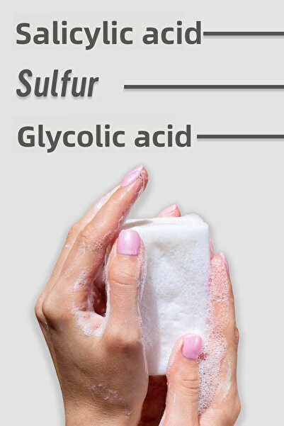 Dr. EA Laboratories Zantis Sulfur, Salicylic Acid Glycolic Acid Acne, Acne Soap 80grSoap 3 Pack