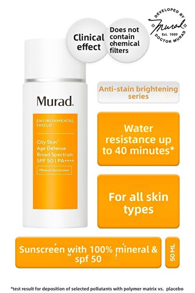 Murad City Skin Age Defense Spf 50 – مضاد للشيخوخة Etkili Mineralli Gündüz Ba...