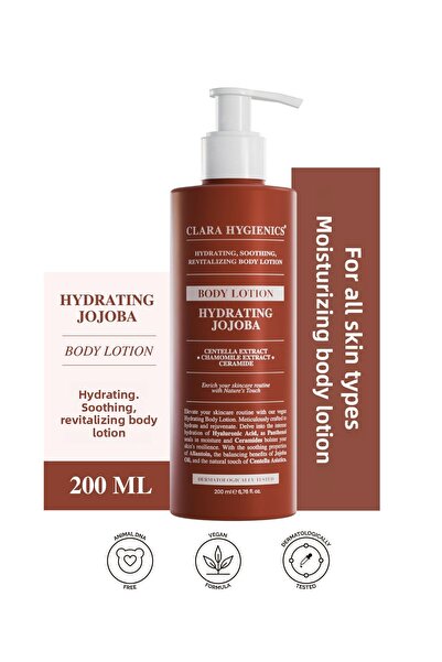Clara Hygienics مرطب زيت الجوجوبا 200 مل - لوشن يومي للجسم، للبشرة العادية وا...