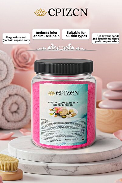 EPİZEN ملح مانيكير وباديكير بنكهة الفراولة - مناسب لجميع أنواع البشرة 1 كجم