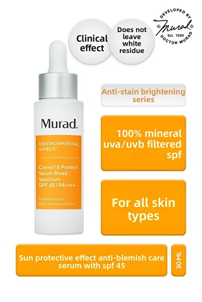 Murad Correct & Protect Serum Spf 45 Sunscreen Anti-Blemish Serum Spf 45