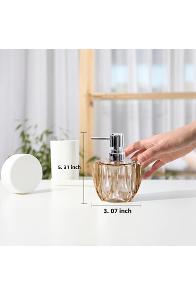 btm home Μικρός διανομέας σαπουνιού με αντλία, διαφανής διανομέας υγρού σαπου...