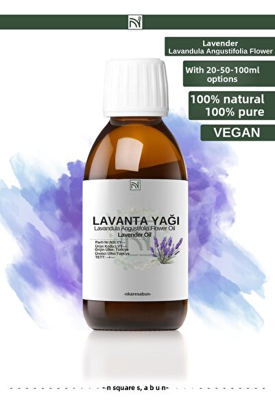 nkare زيت اللافندر - طبيعي 100%، 100 مل زيت معصور على البارد