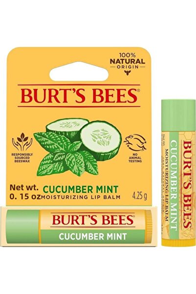 Burt's Bees Lip Balm Cucumber Mint (Without Colorant) 4.25 Gr