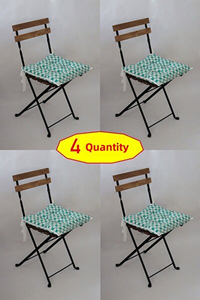 ADARYA HOME 4 bucăți de perne decorative pentru scaune puf cu șireturi 40x40 ...