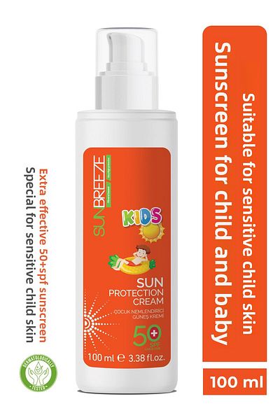 SUN BREEZE 50 SPF UVA/UVB Filtered Vitamin E Children's Sun Cream with Calendula Propolis Content 100 ml