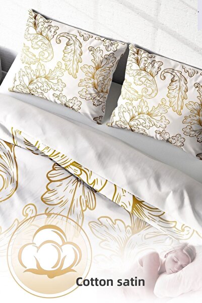 PerlaSera 3D Custom Design - Double Duvet Cover Set, Tight Woven Cotton Satin, Ottoman Viii