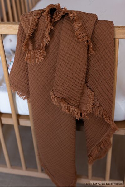 Chicvente 100x100cm 4 layer %100 muslin baby blanket, cotton baby cover, multi-purpose muslin cover