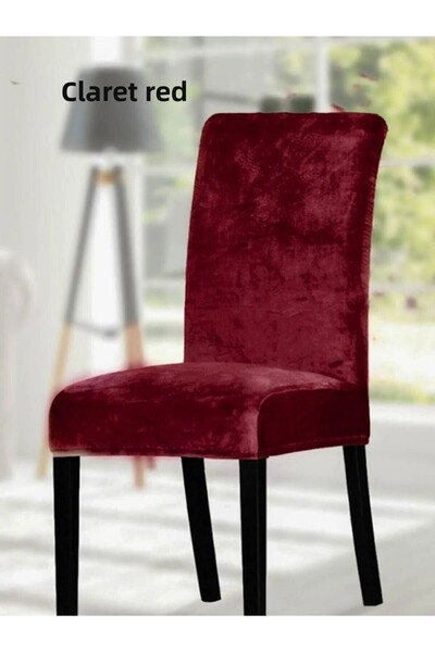 kanway Silk Velvet Chair Cover Chair Cover Elastic Standard (1 Piece)
