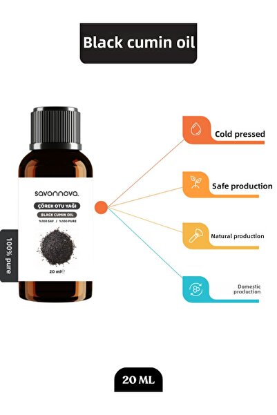 Savonnova 100% Natural Black Cumin - Pure 20 ml