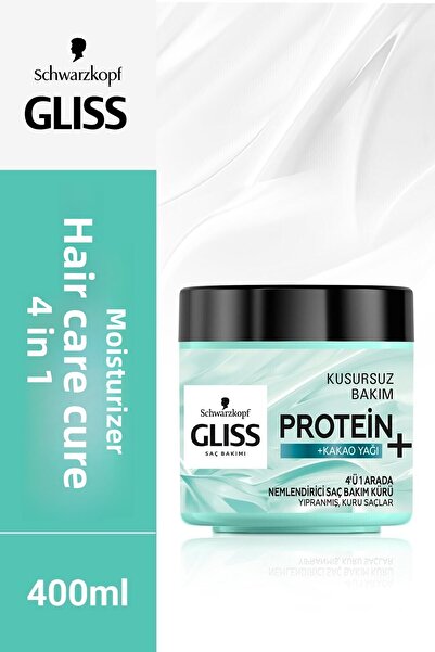 Gliss بروتين مرطب + زبدة الكاكاو 4 في 1 كريم للعناية بالشعر 400 مل