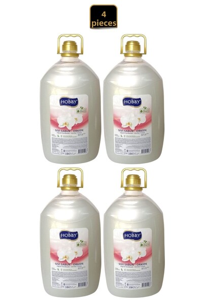 Hobby صابون سائل أوركيد 3 لتر × 4 قطع
