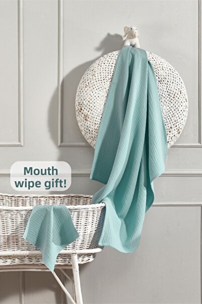 Minelya Home Collection بطانية أطفال من الموسلين العضوي 100% مكونة من 4 طبقات...