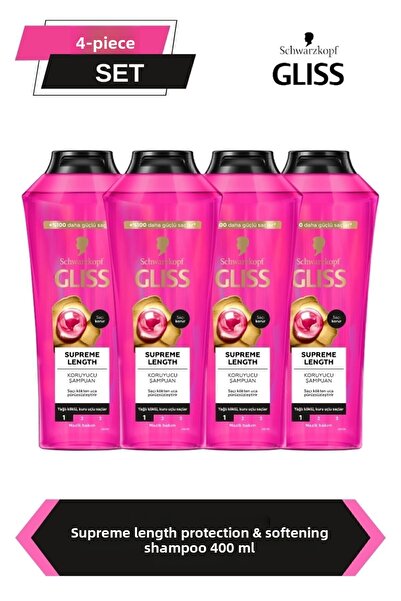 Gliss Supreme Length 400 ml X 4 Pieces Long Hair Shampoo