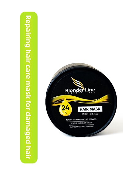 Blonder Line قناع إصلاح الشعر للشعر التالف والهش يحتوي على 24 زيت عشبي مختلف ...