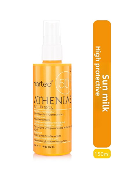 Narted أثينيا صن ميلك سبراي حليب الشمس عالي الحماية 50 عامل حماية من الشمس UV...