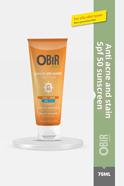 OBİR NATÜREL واقي شمسي مضاد لحب الشباب والعيوب من UVA+UVB بتشطيب غير لامع لأن...