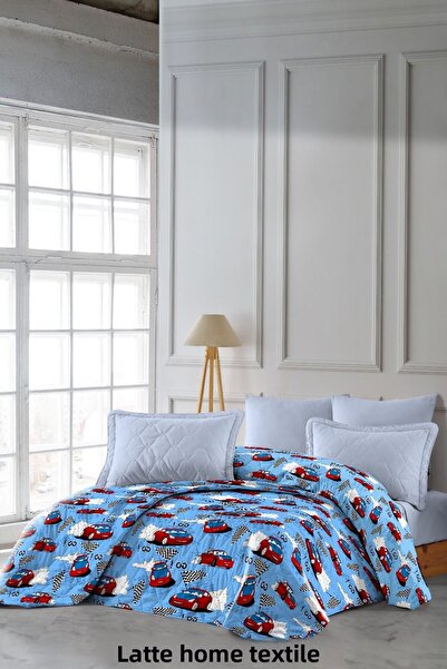 LATTE TEKSTİL Single Quilted Patterned Bedspread - Multi-Purpose, Flat White, 155X230 cm