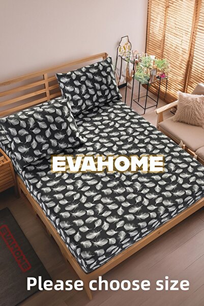 Lorien King Size Feather Patterned Elastic Sheet Set - Single/Pair