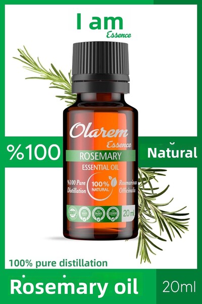 olarem essence زيت إكليل الجبل الطبيعي المقطر النقي 20 مل - بدون إضافات