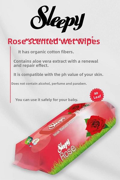 Sleepy 4-pack Wet Wipes for Sensitive Skin and ROSIE