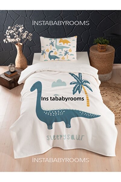 instababyrooms Baby and Children's Room Cotton Single Waffle Pike and Bedspread Sets Model 54