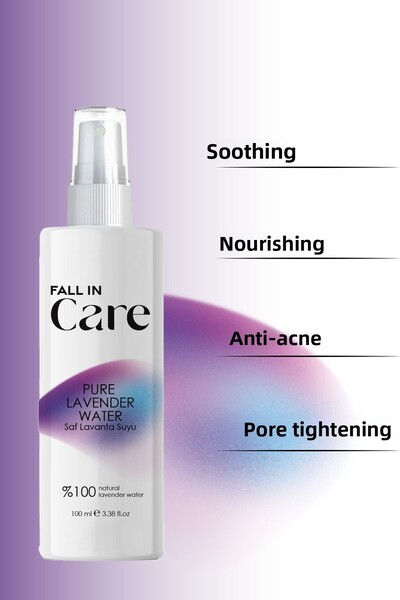 FALL IN CARE Pure Lavender Water (100ml) & Lavender Oil (20ml) Anti-, Purifying, Soothing Skin Care Set