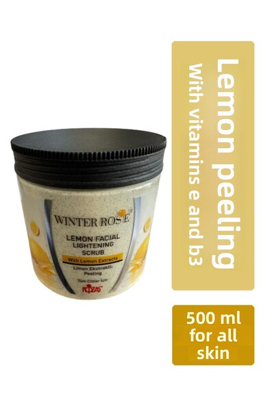 WINTER ROSE قناع تقشير الوجه والجسم بخلاصة الليمون مناسب لجميع أنواع البشرة